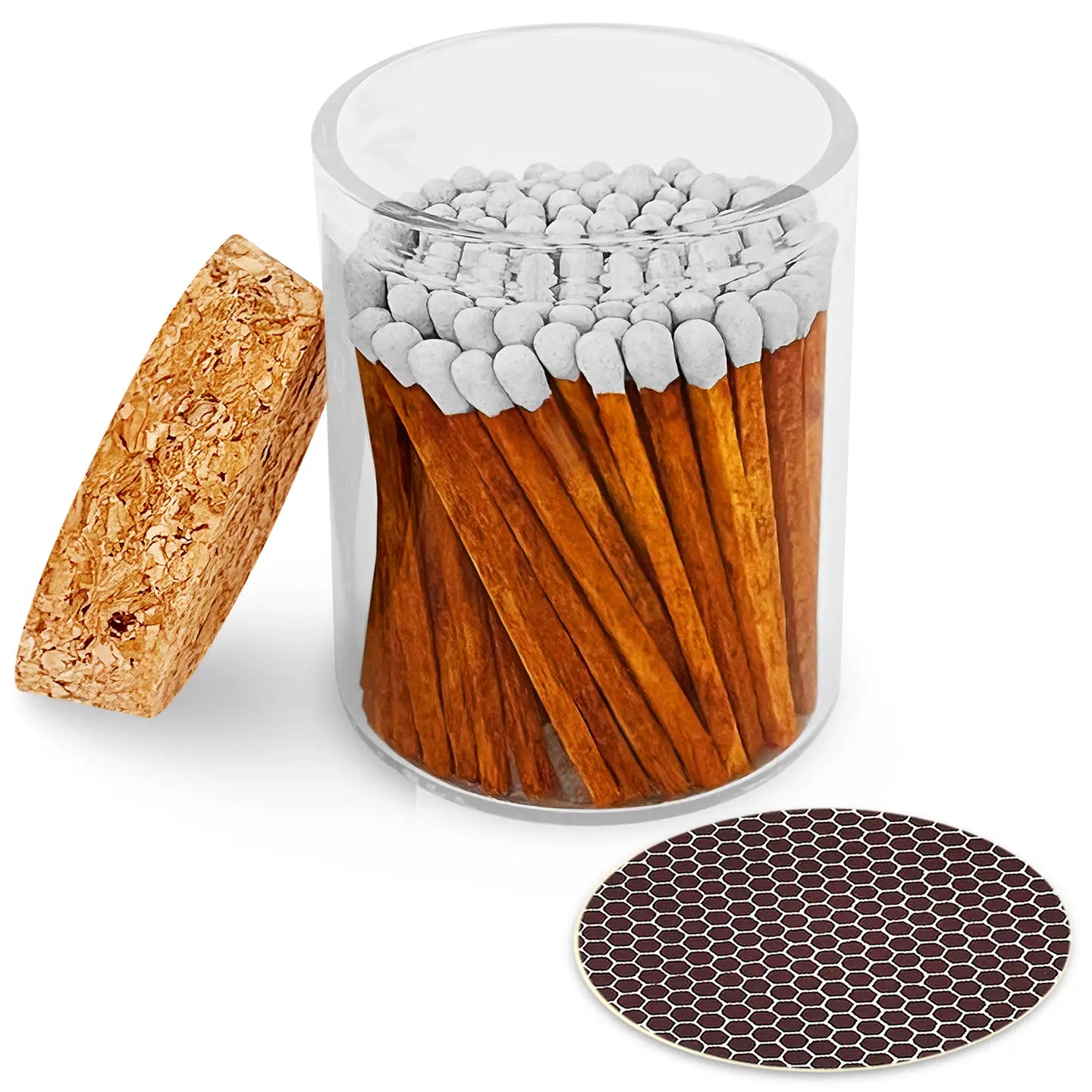 2" Matches in Cork Top Jar