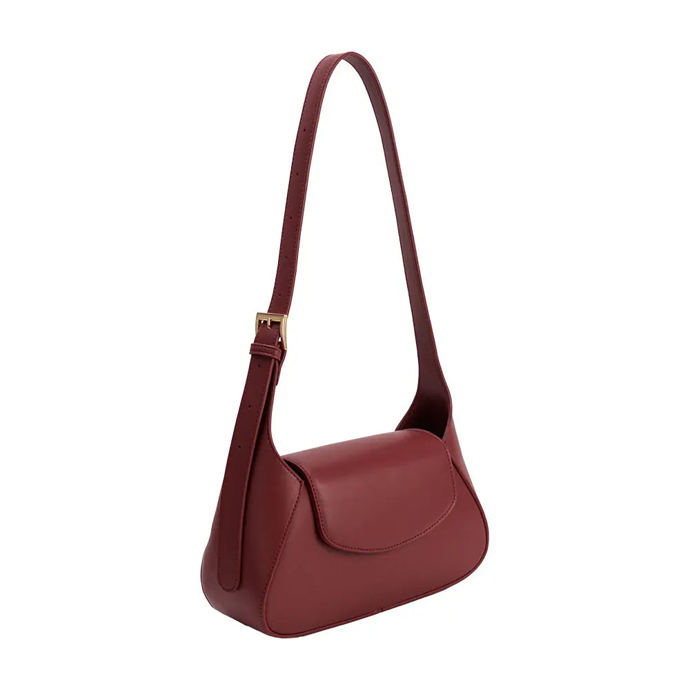 Melody Burgindy Vegan Shoulder Bag