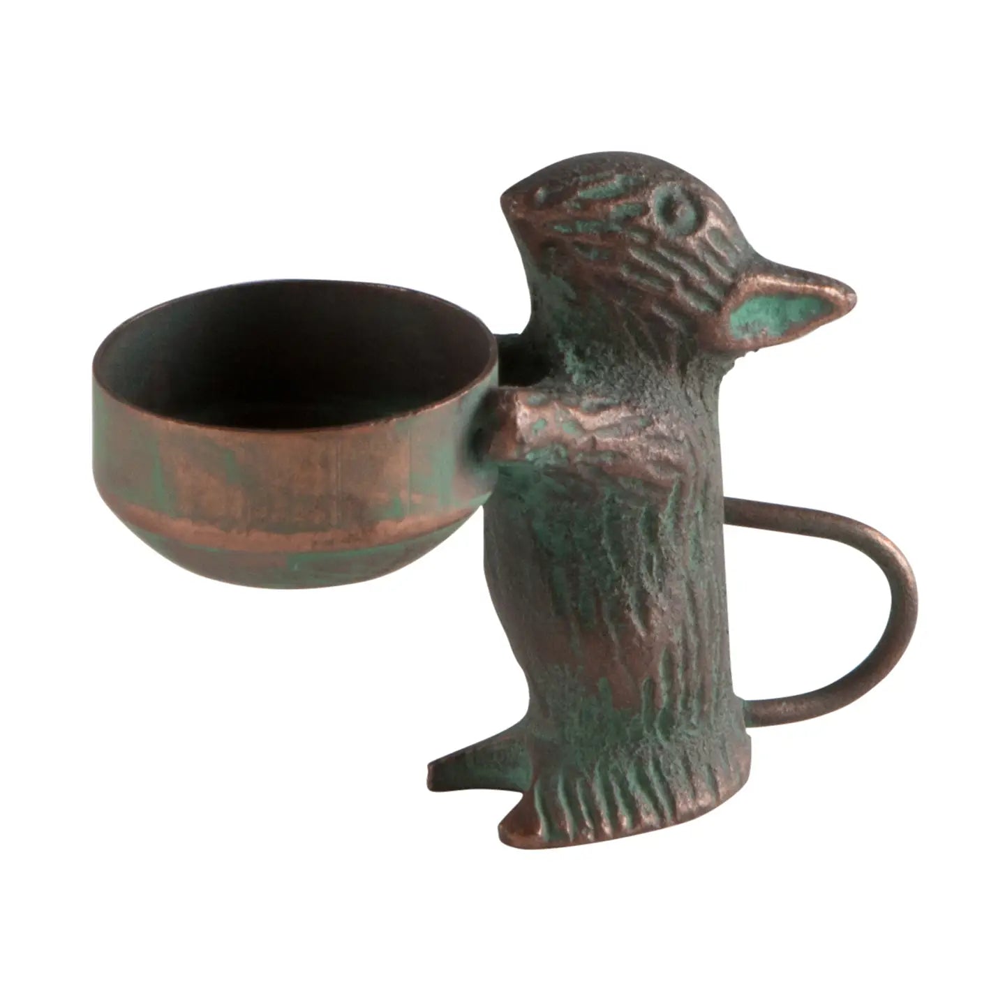 Garden Mouse Tealight Patina Cast Iron
