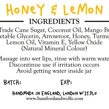 Bamford & Wolfe Lip Jam Honey & Lemon