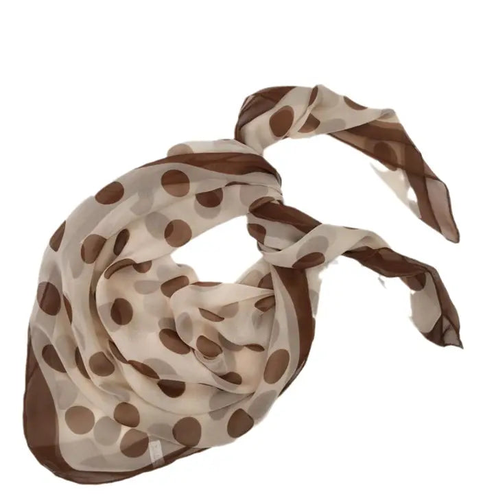 Brown Polka Dot Scarf