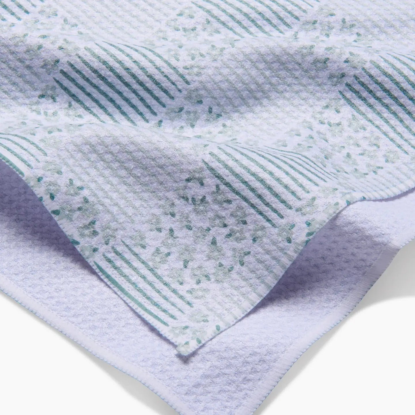 Geometry Mini Flowers and Stripes Tea Towel