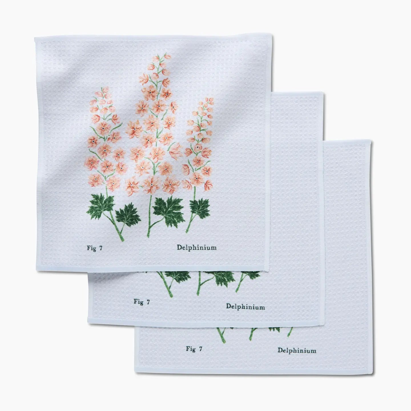 Geometry July Delphinium Dishcloth Set