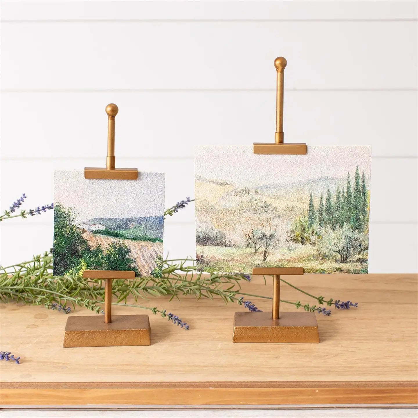 Gold Easel with Landscape Print