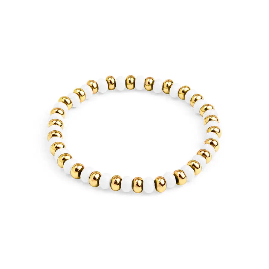 Enamel Stretch Beaded Bracelet