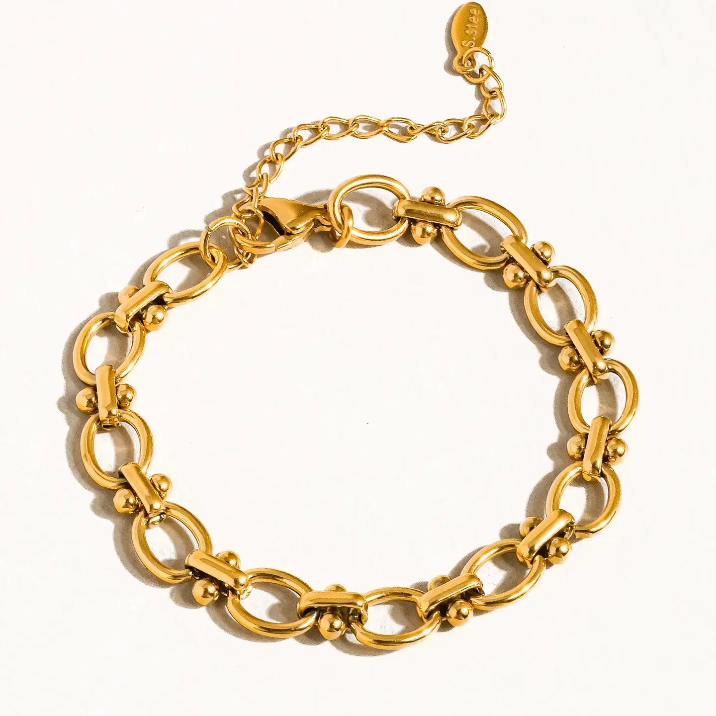 18K Gold Non-Tarnish Braided Chain Bracelet