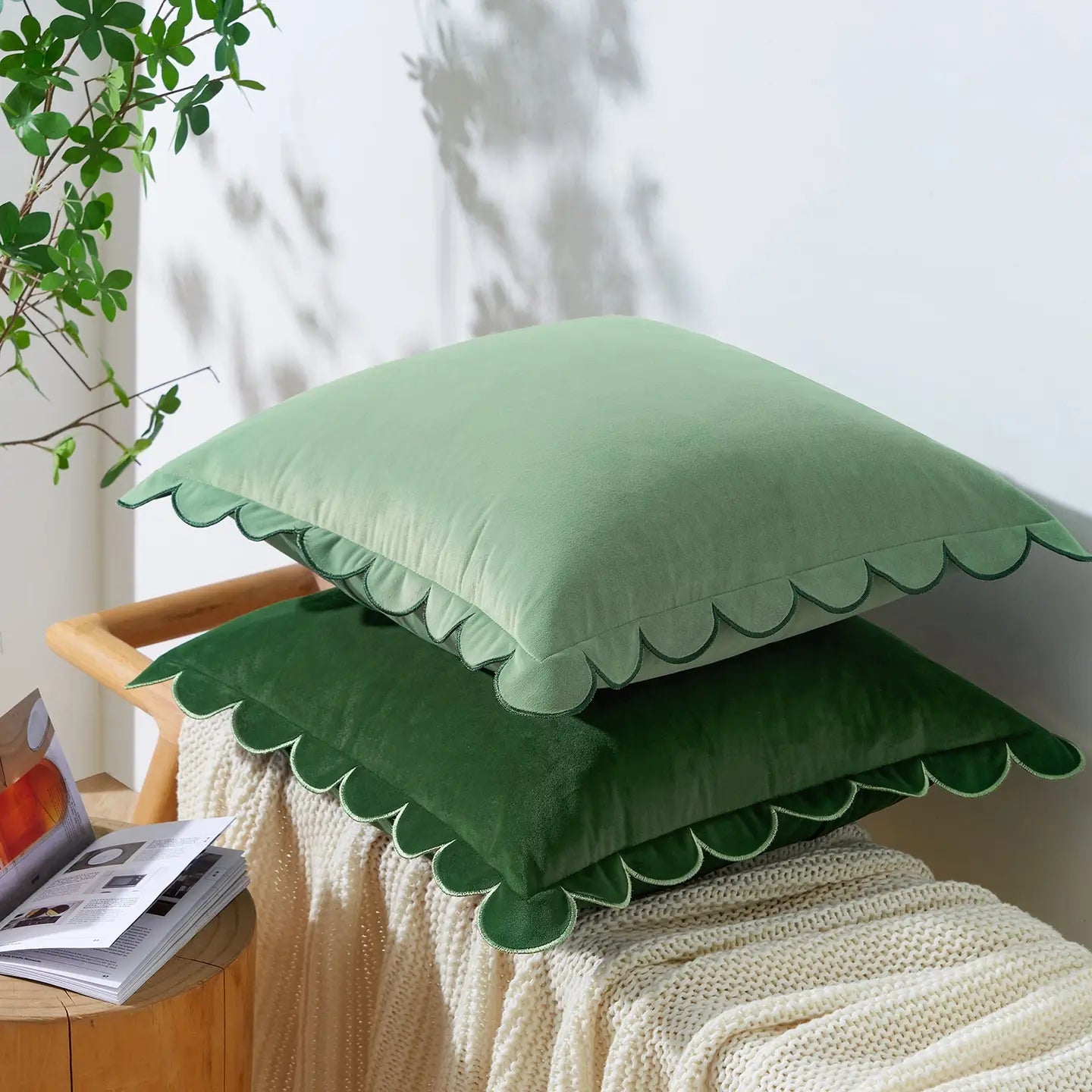 20" Bri Green Pillow Cover