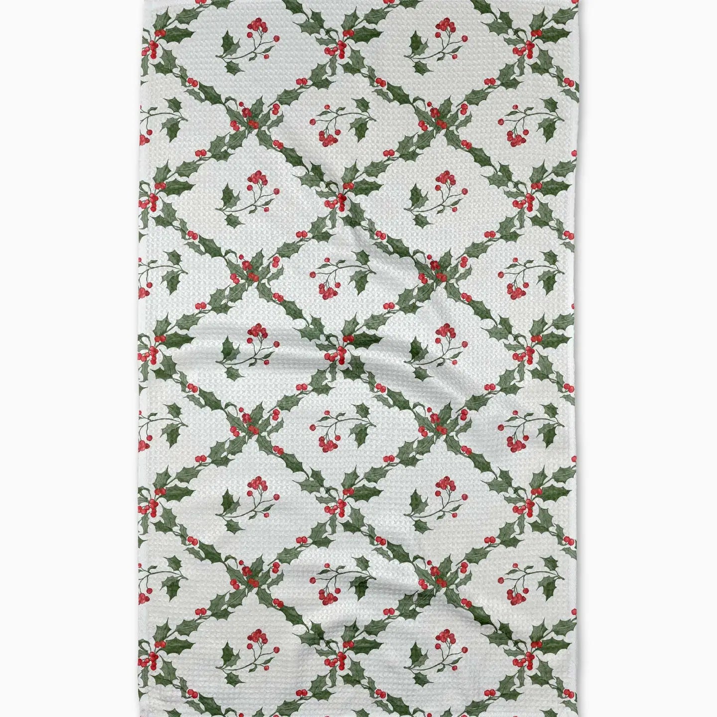 Christmas Lattice Geometry Tea Towel