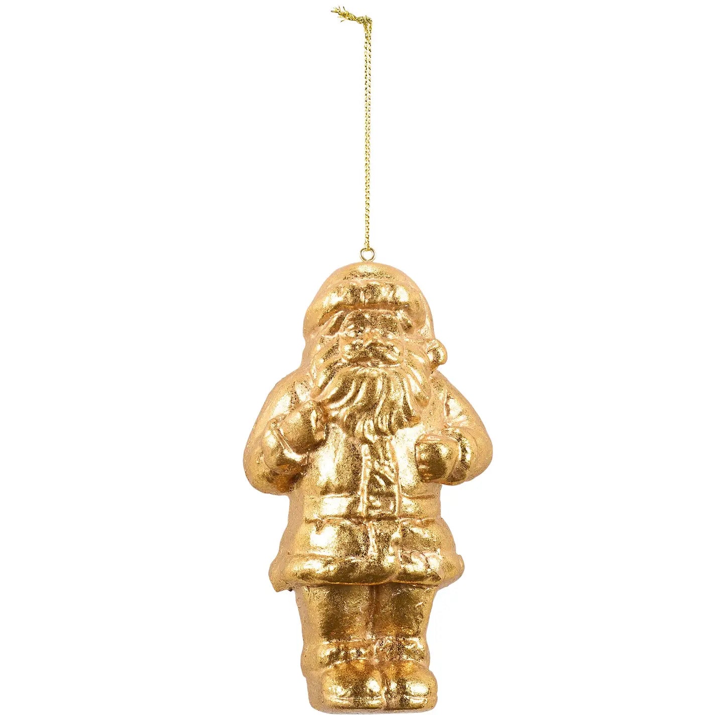 Gold Santa Ornament