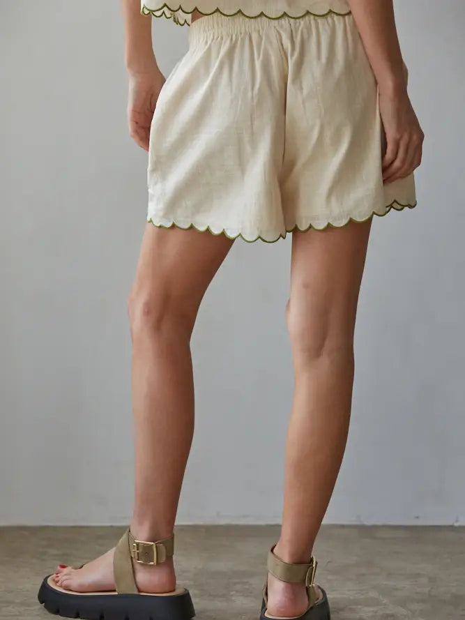 Cotton Embroidered Shorts