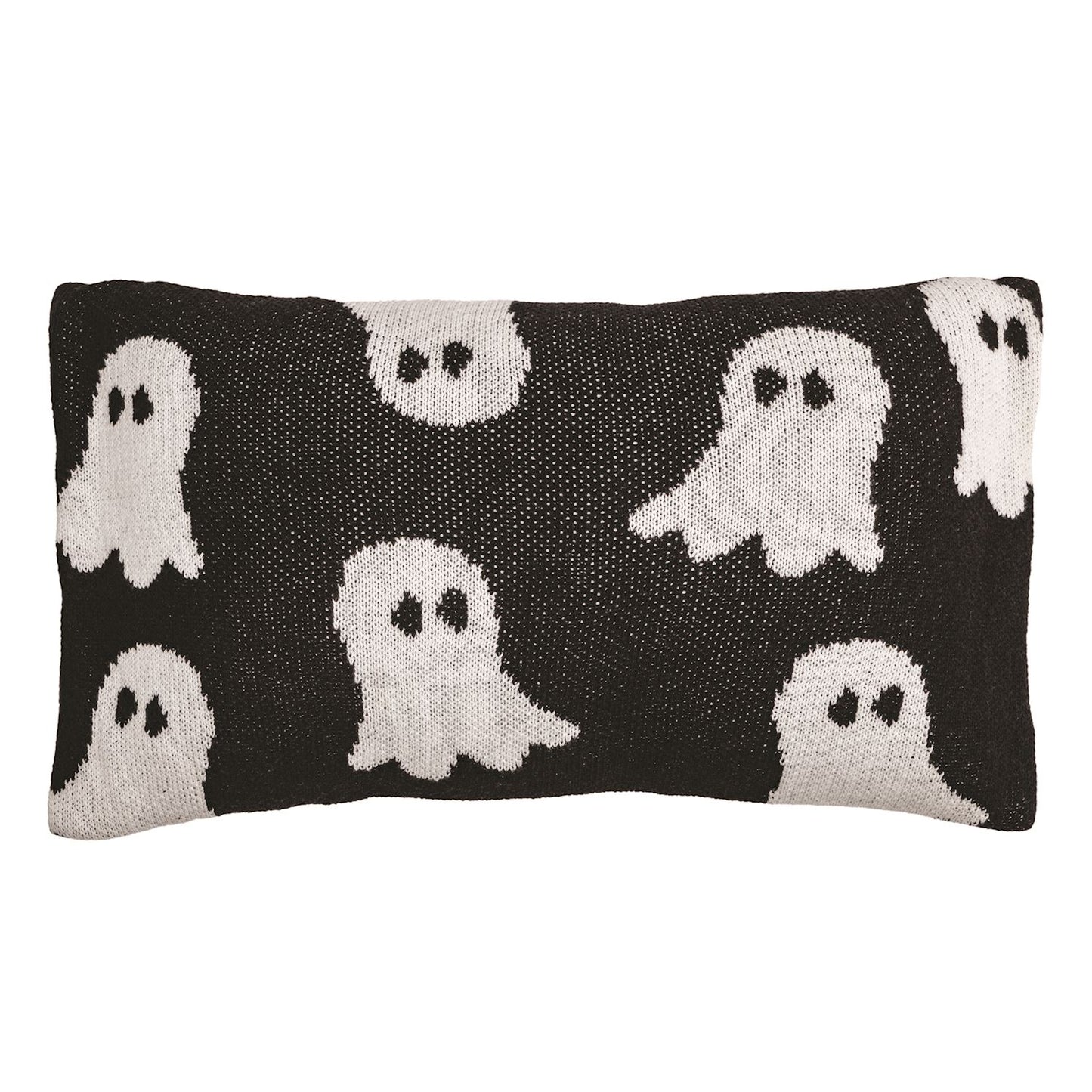 Ghost Knit Halloween Pillow