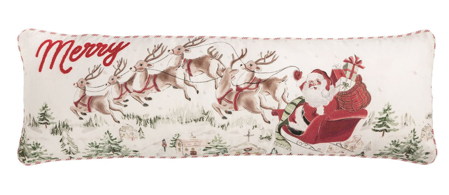 Santa Scene Christmas Pillow