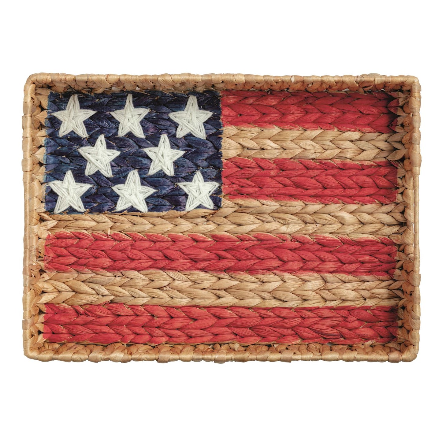 Woven Hyacinth Flag Tray