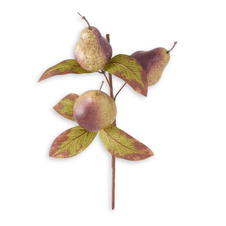 13" Burgundy & Green Pear
