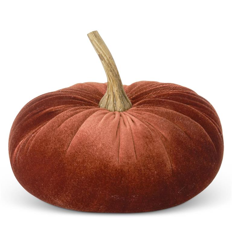 6.5" Velvet Stuffed Pumpkin