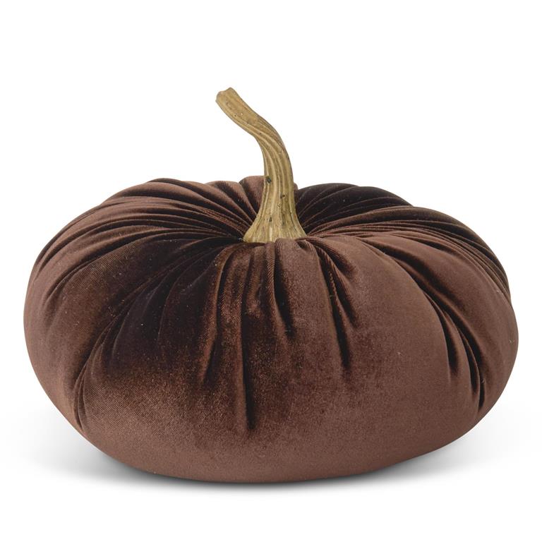 7.5" Velvet Stuffed Pumpkin