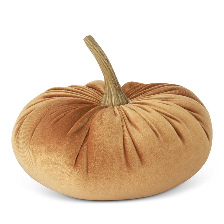 7.5" Velvet Stuffed Pumpkin