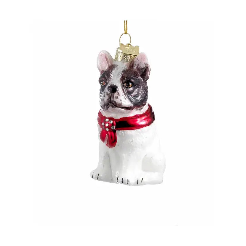 3.5"Glass French Bulldog Ornament
