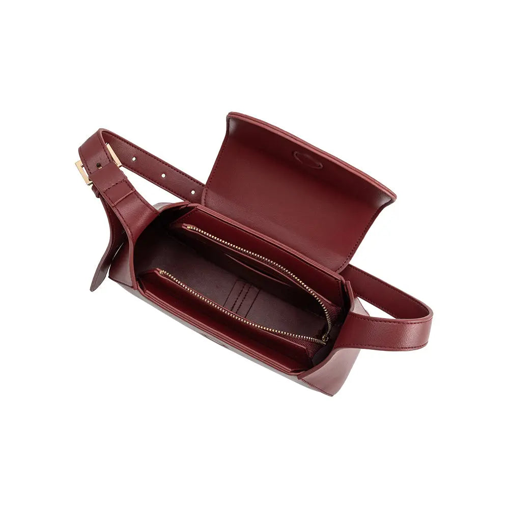 Melody Burgindy Vegan Shoulder Bag