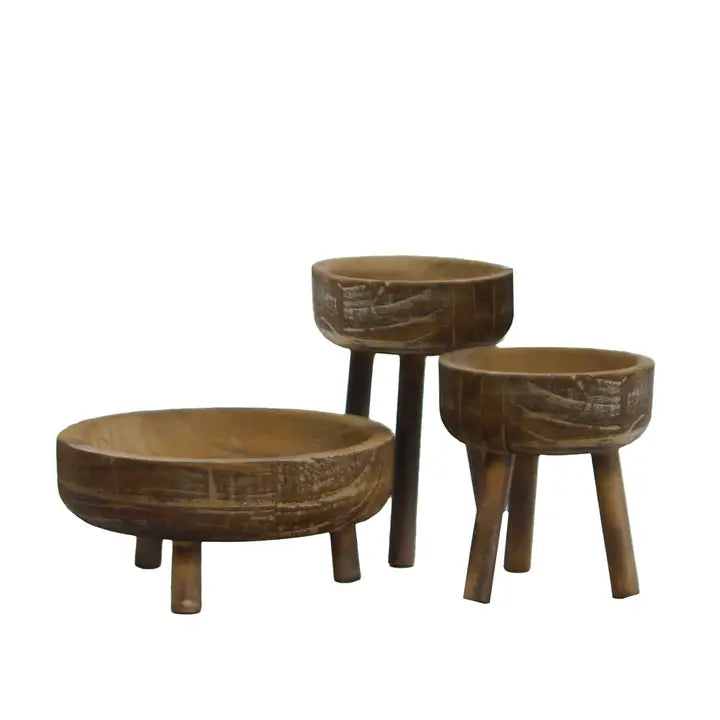 Rounded Wood Pedestal