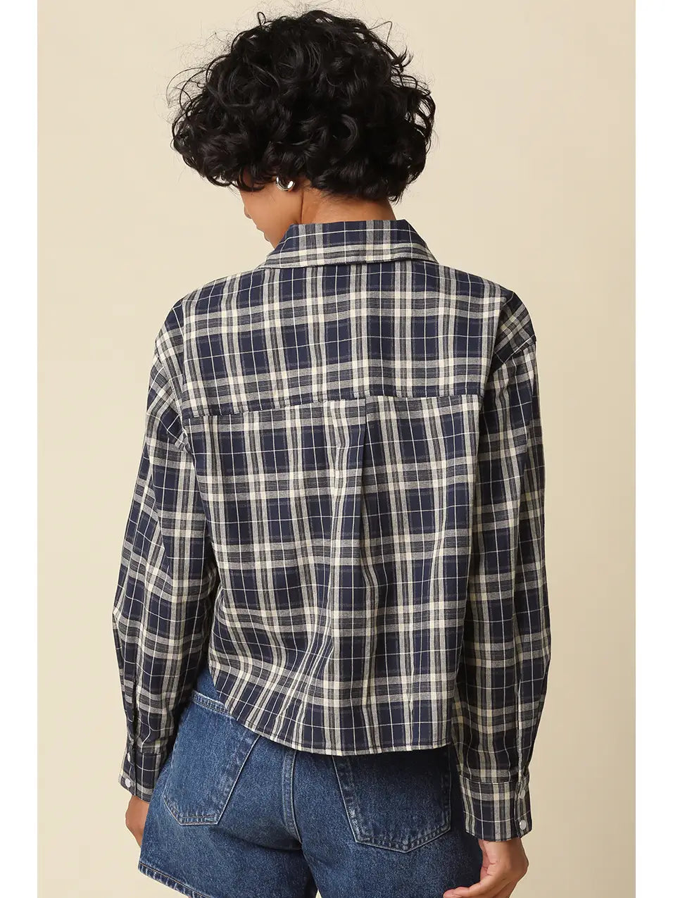 Ana Plaid Cropped Shirt