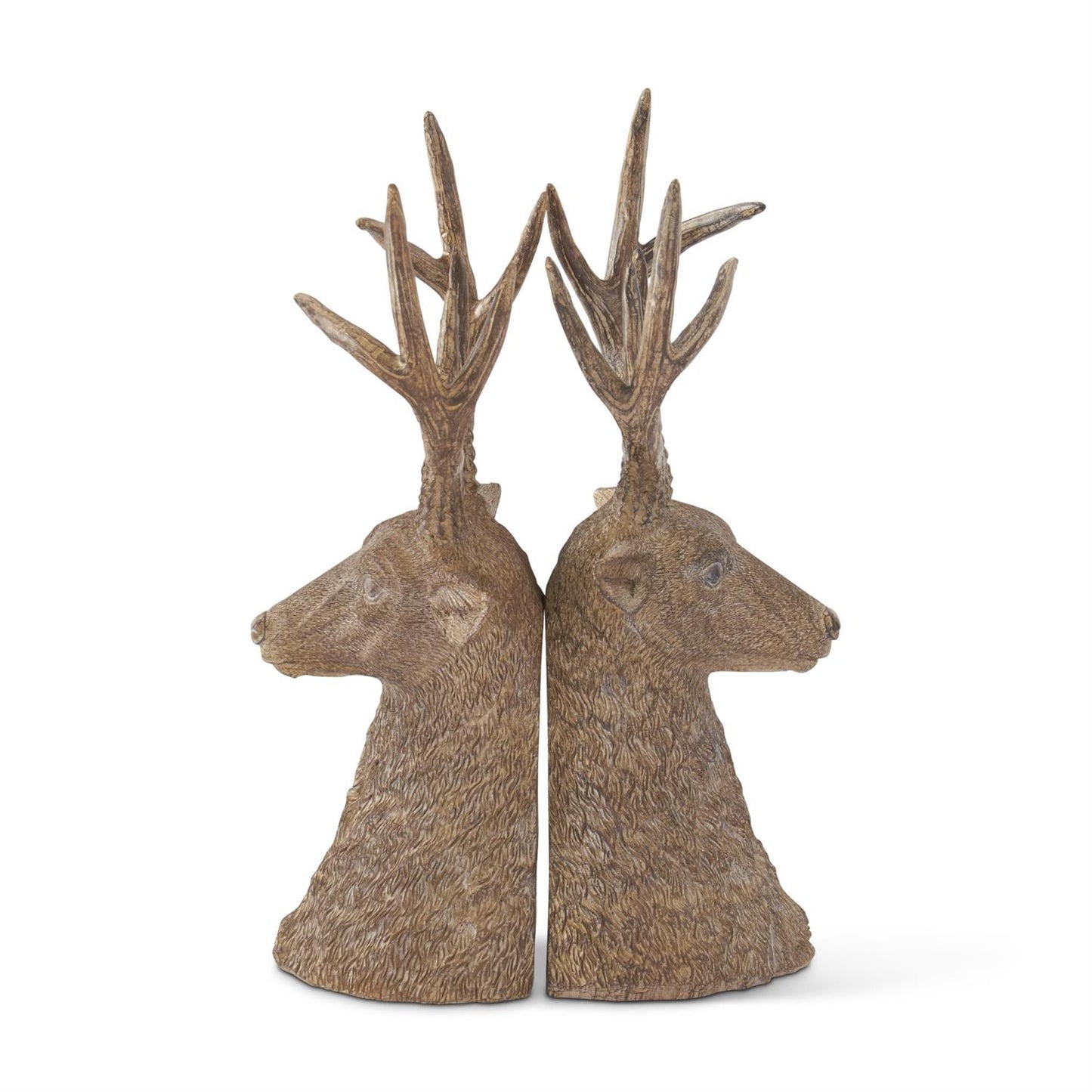12" Resin Deer Bookend Set