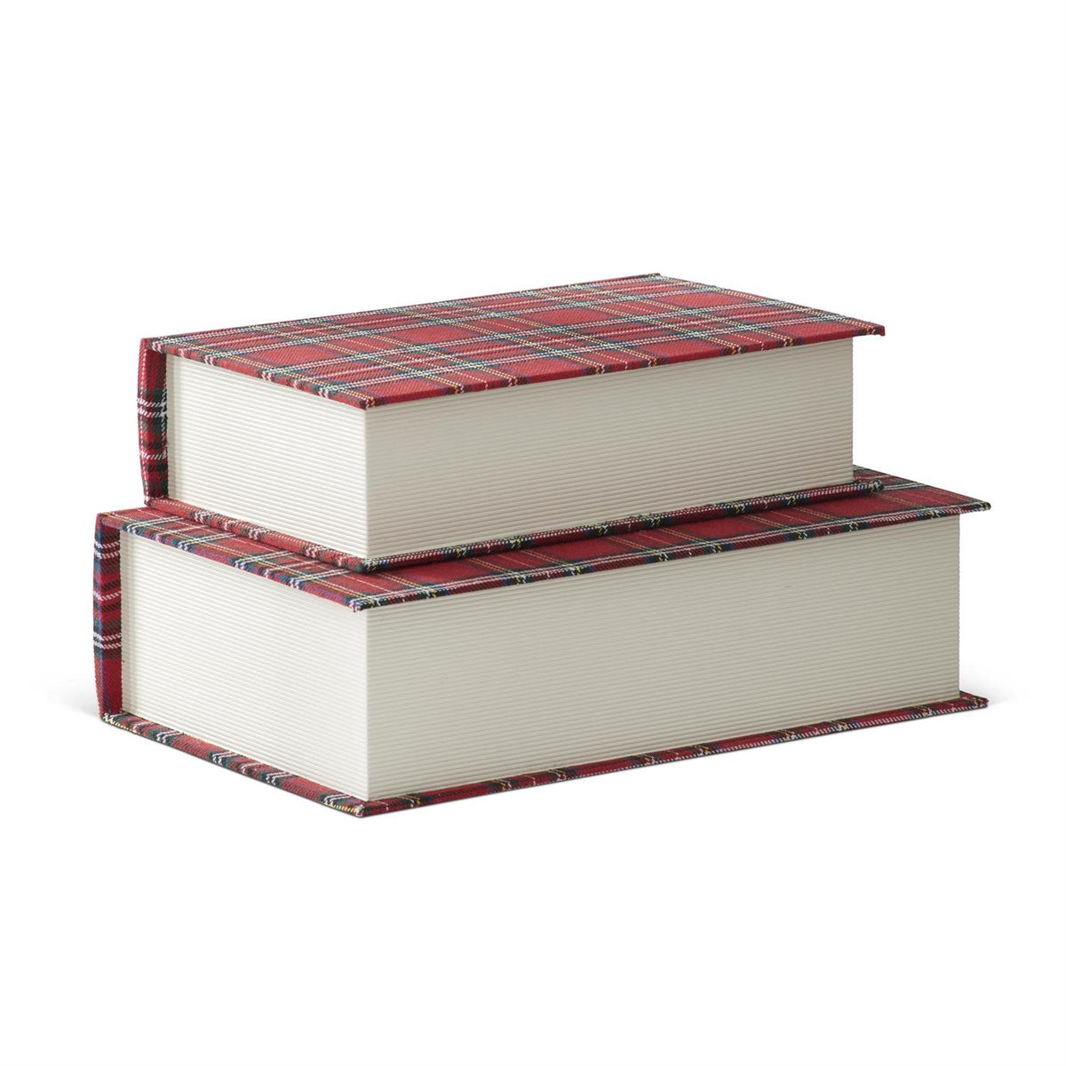 Christmas Plaid Nesting Books
