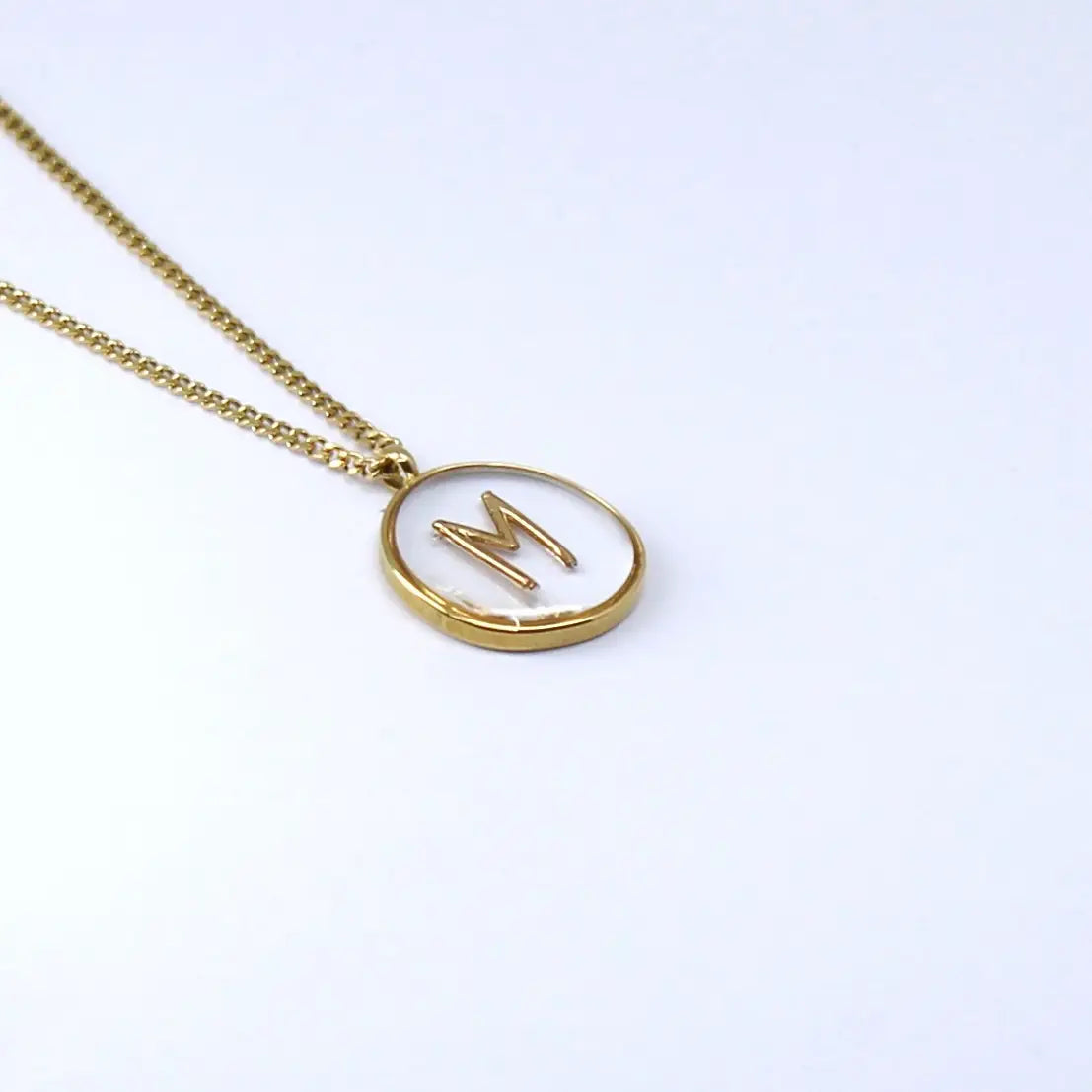 Resin Initial Necklace