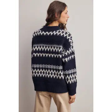 Fair Isle Pattern Knit Sweater