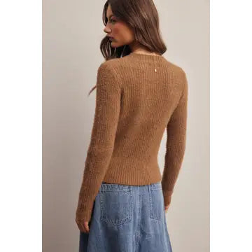 Brushed Rib Knit Sweater