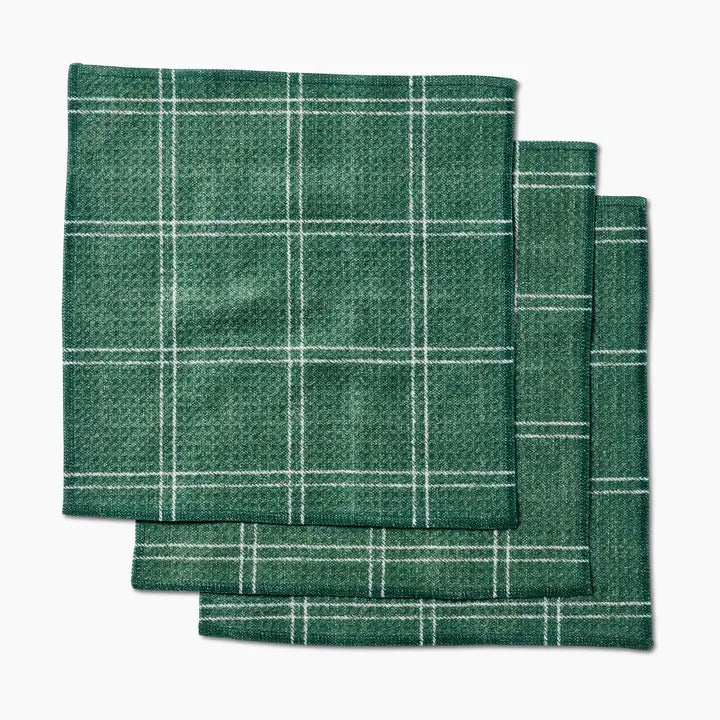Pine Forest Plaid Dishcloth Set