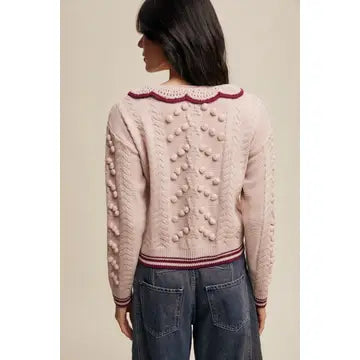 Pom Pom Cable Knit Sweater