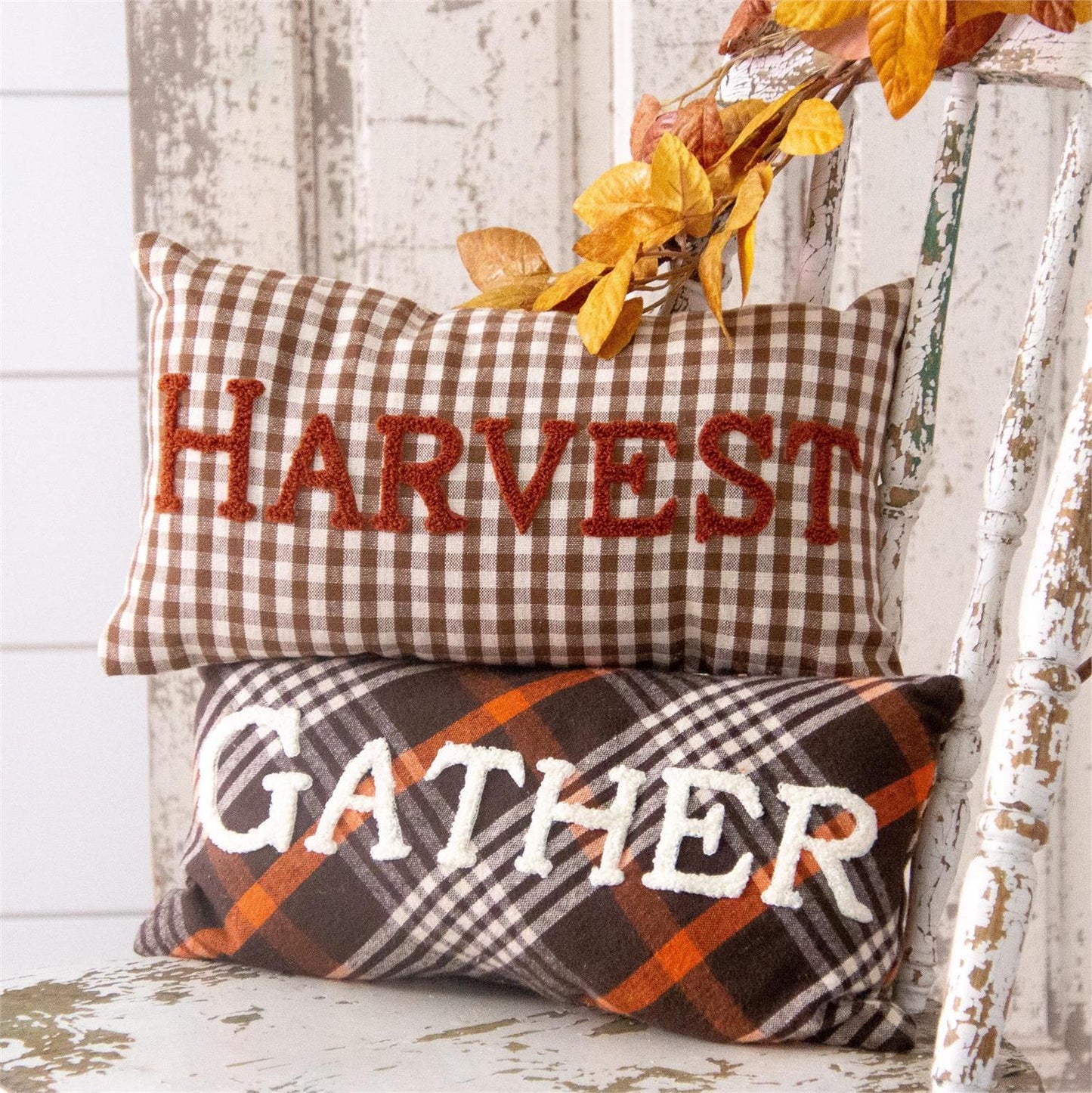 Gather, Harvest Plaid Pillows