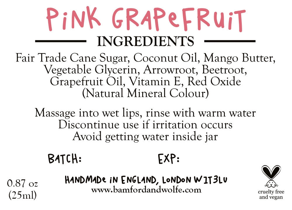 Bamford & Wolfe Lip Jam Pink Grapefruit