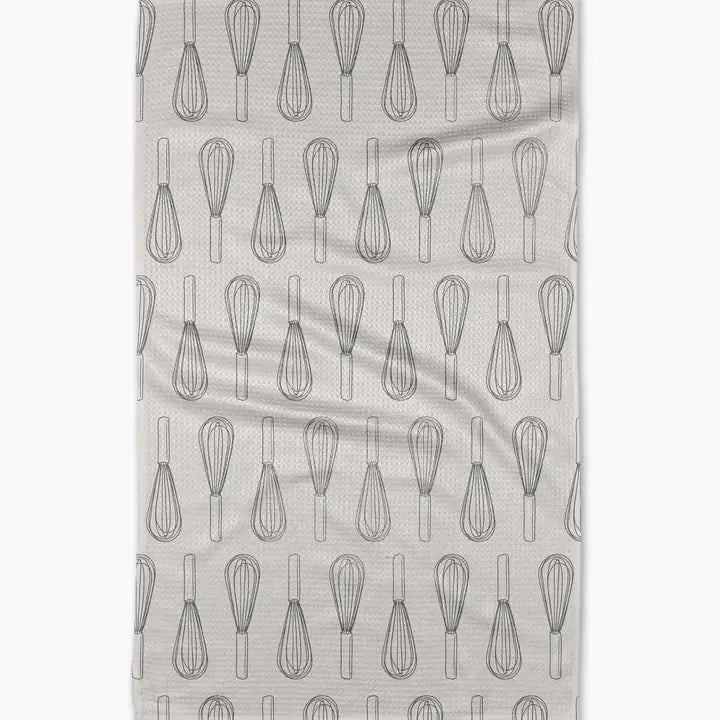 Kitchen Whisks Geometry Towel
