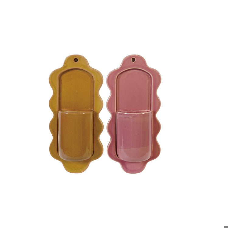 11" Stoneware Wall Vase