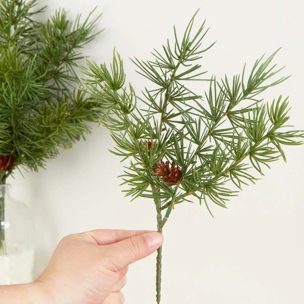 13" Artificial Whispy Pine Pick