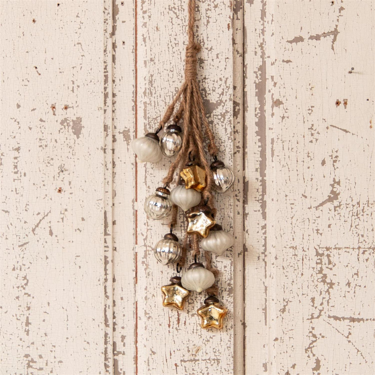 Hanging Cluster Asstd Colors Mercury Glass Ornaments