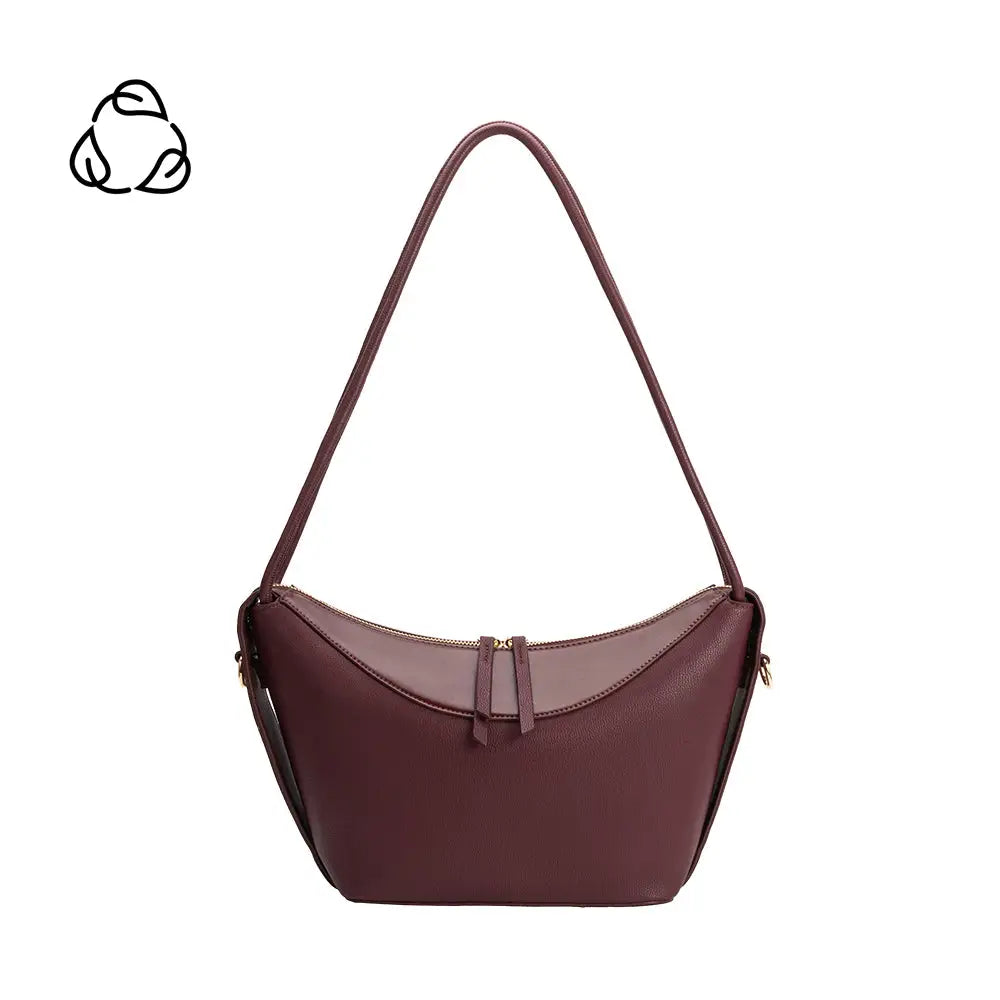 Wesley Plum Vegan Shoulder Bag