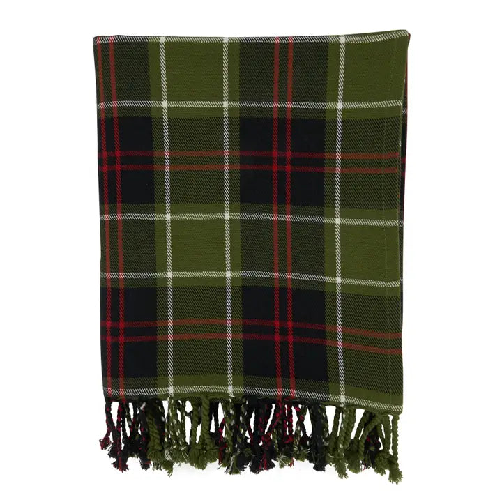 Green Plaid Throw