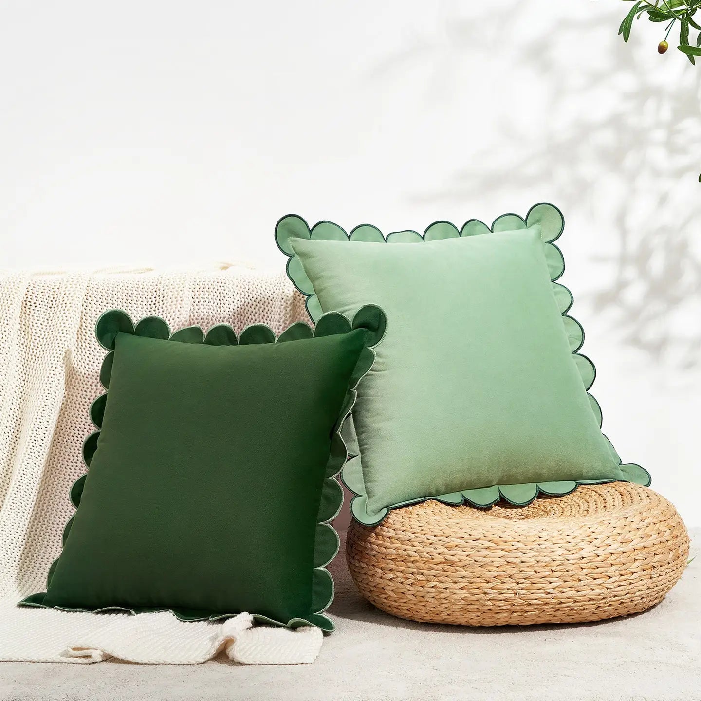 20" Bri Green Pillow Cover
