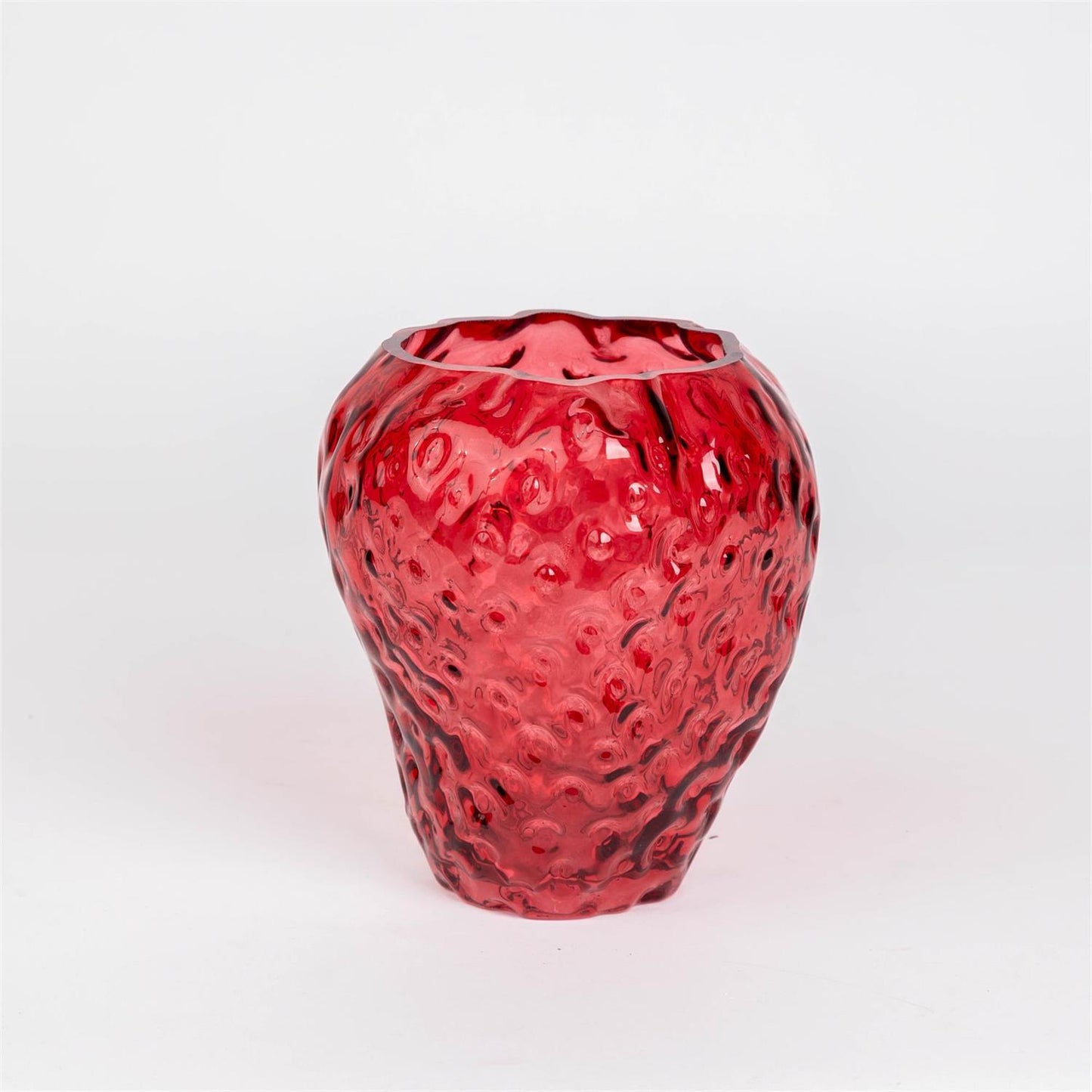 Glass Strawberry Vase