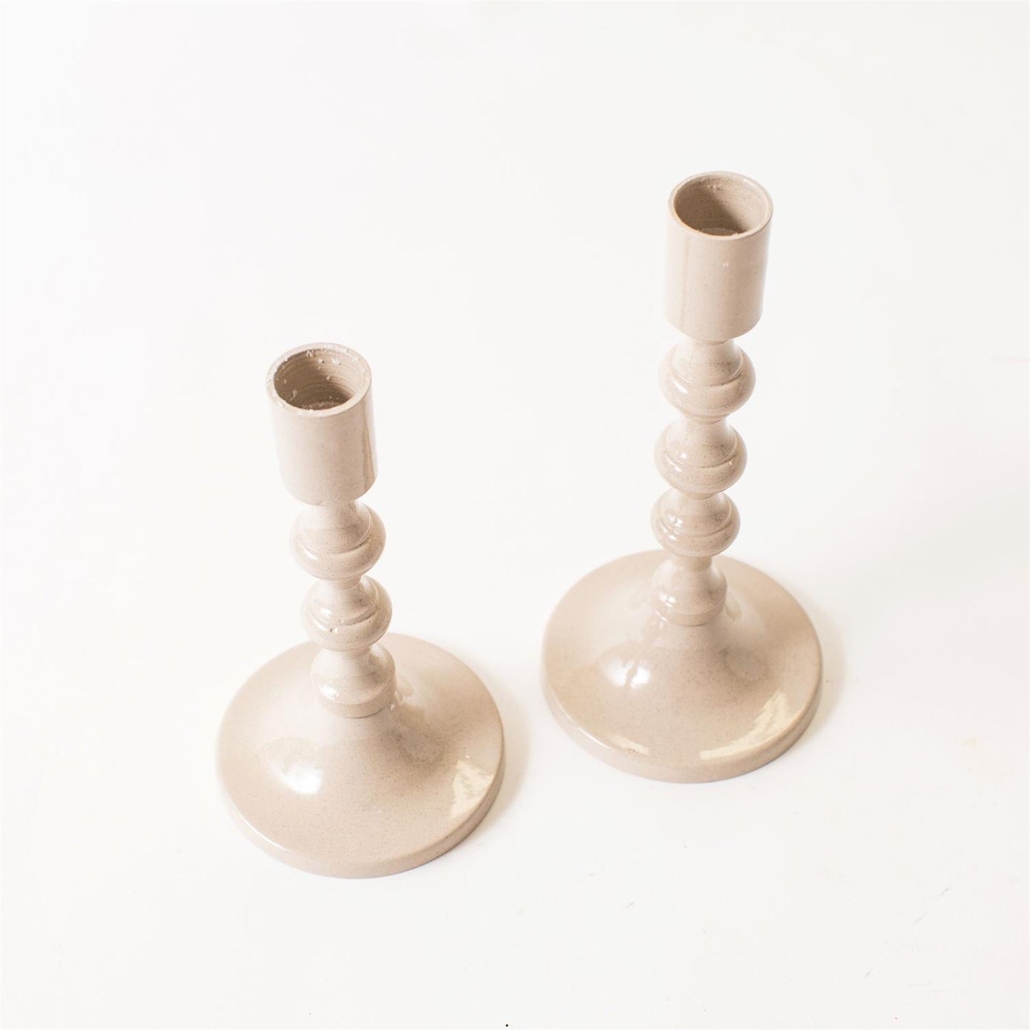 Tan Speckled Taper Holder