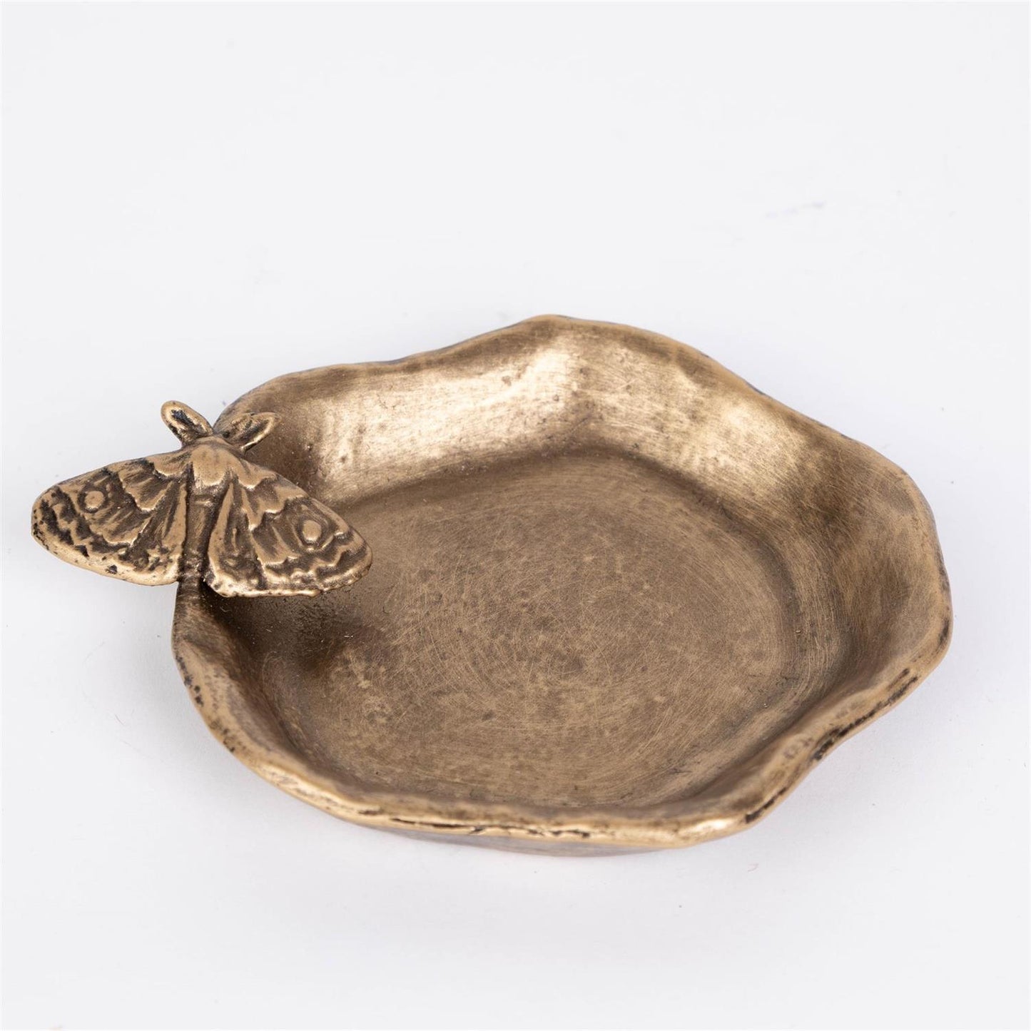Brass Finish Butterfly Trinket Tray