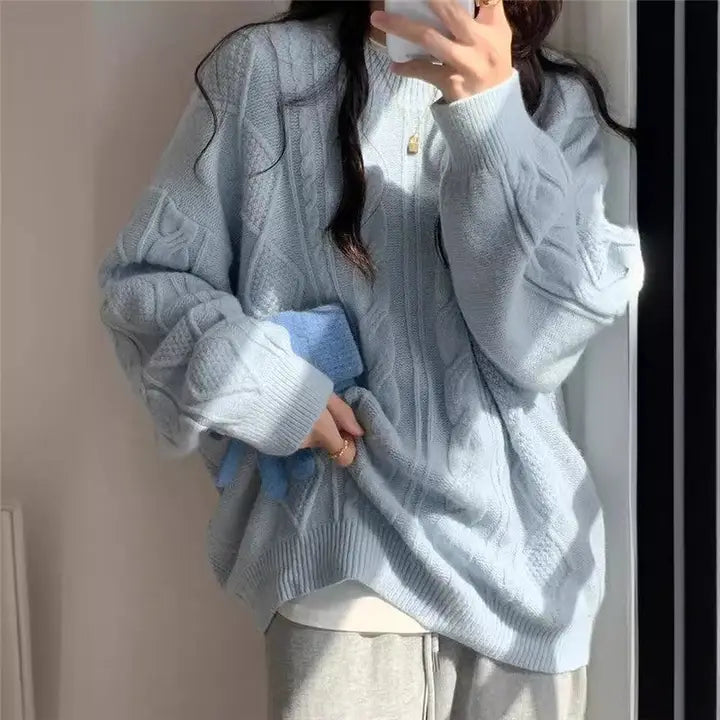 Blue Crew Neck Sweater