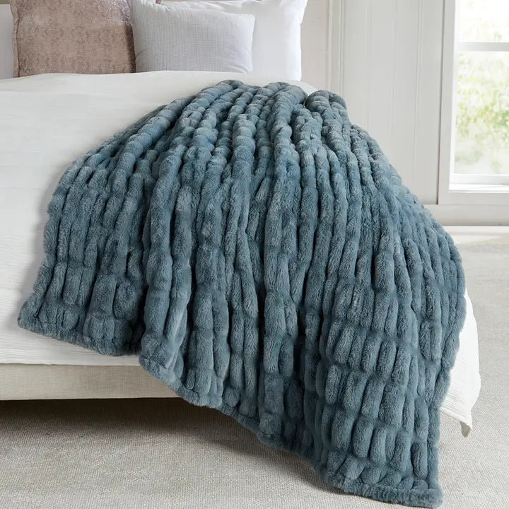 Heavyweight Ruched throw Blanket