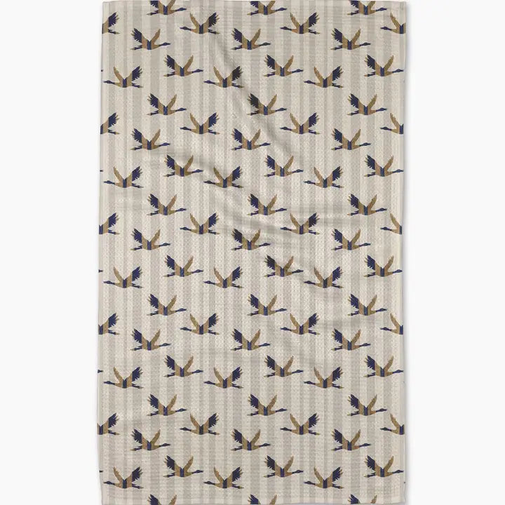 Striped Nautical Bird Tea Towel