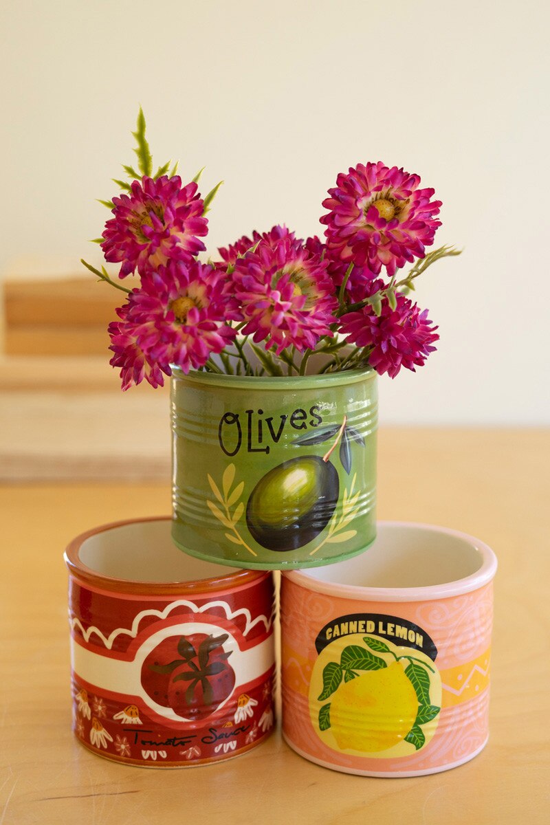 Ceramic Canned Goods Planter