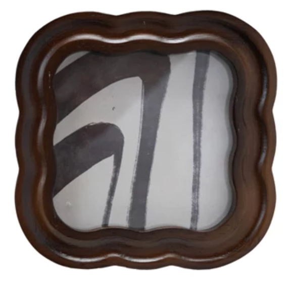 Scalloped Photo Frame, 2 Colors (4" x 4" Photo) (Hangs or Sits)