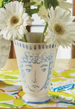 Narcissus Painted Vase